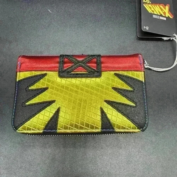 Loungefly Wolverine Cosplay Mini Backpack & Wallet Metallic Blue Yellow Marvel - Picture 5 of 7